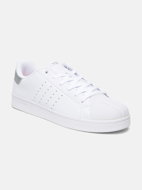 

Xtep Men White & Silver Colourblocked Classic Sneakers