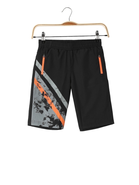 Cherokee Boys Black Printed Regular Fit Regular Shorts
