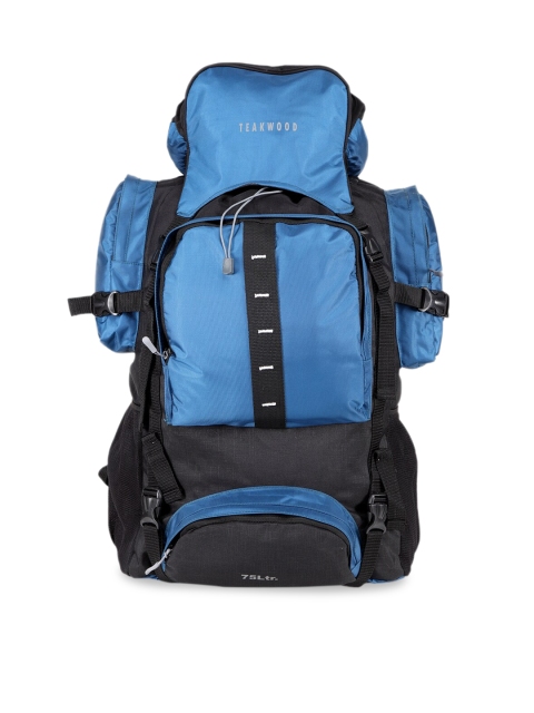

Unisex petrol & Black Colourblocked Rucksack, Blue
