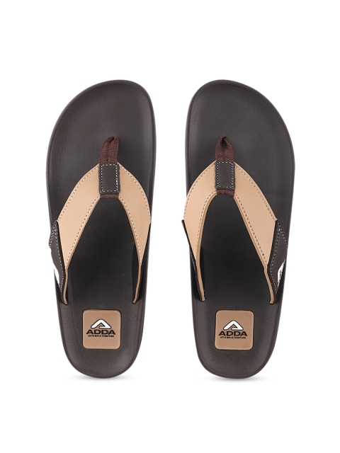 

Adda Men Beige Solid Thong Flip-Flops