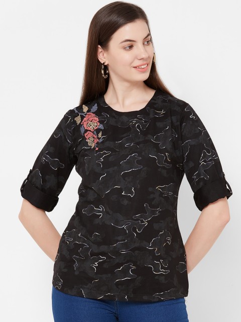 

Juliet Women Black Printed Top