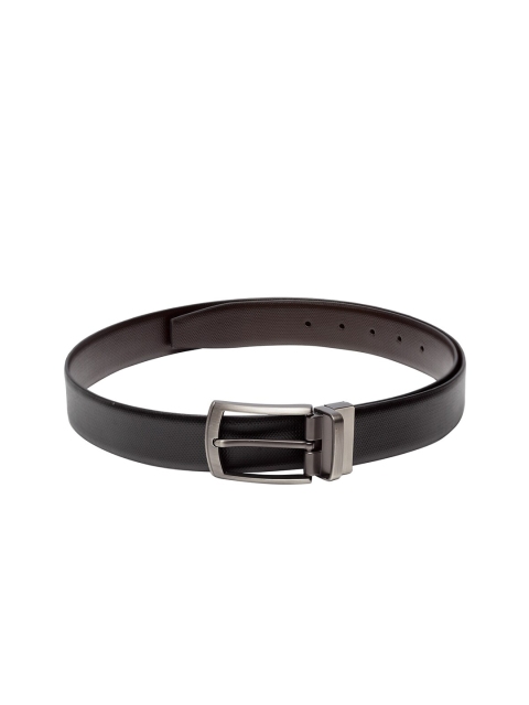 

Teakwood Leathers Men Black & Brown Textured Belt