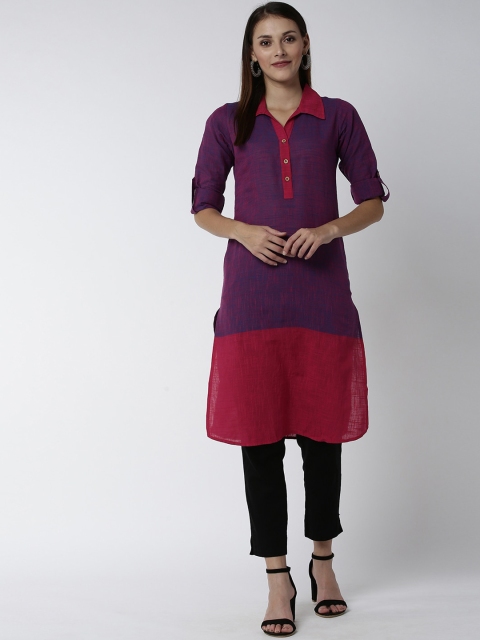 

Soch Women Purple & Pink Colourblocked Pathani Kurta