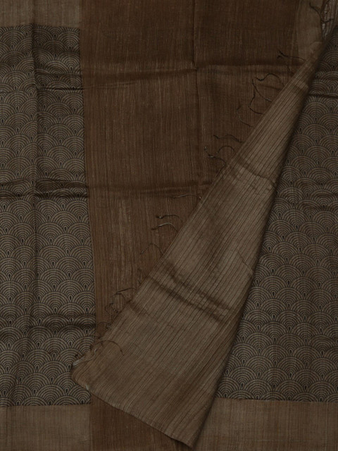 

Pothys Brown Printed Pure Silk Saree