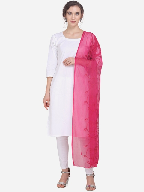 

mf Pink Embroidered Dupatta