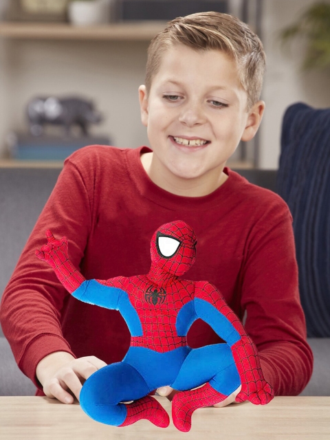 

Dimpy Stuff Kids Red & Blue Superhero Sitting Spiderman Stuffed Soft Plush Big Toy
