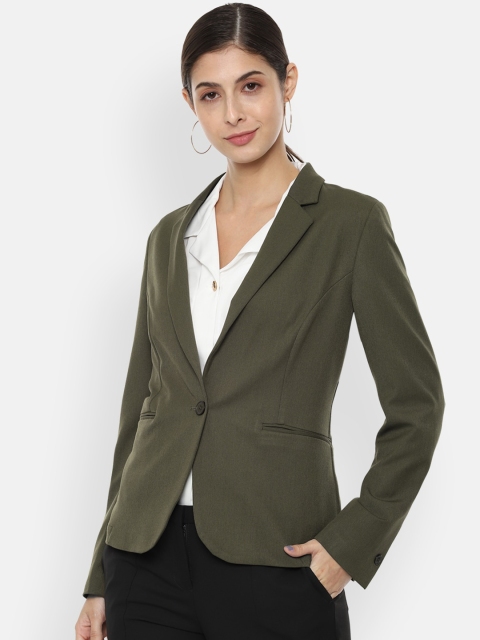 

Van Heusen Woman Olive Green Formal Blazer