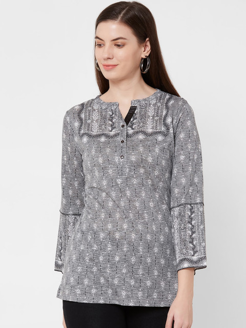 

Juliet Women Grey Printed Top