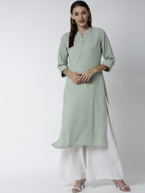 

Soch Women Sea Green Solid A-Line Kurta