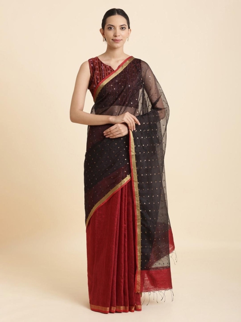 

Taneira Red Woven Design Saree