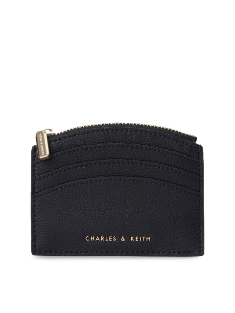 

CHARLES & KEITH Women Black Textured Money Clip