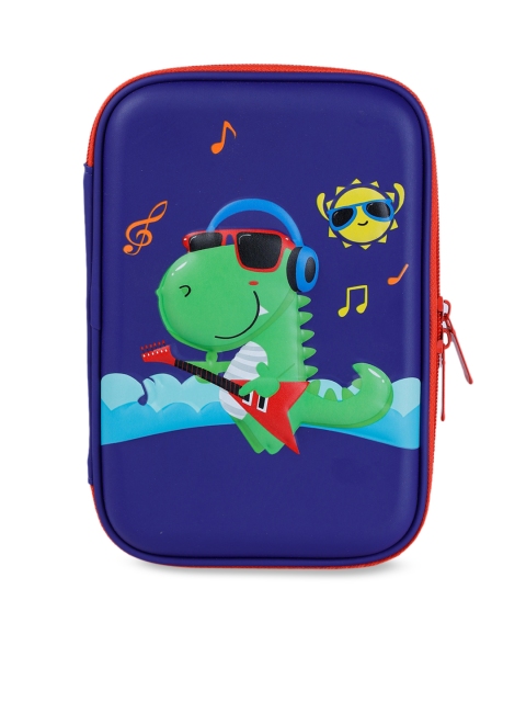 

Webby Dinosaur Stylish Geometry Box with Zip, Blue