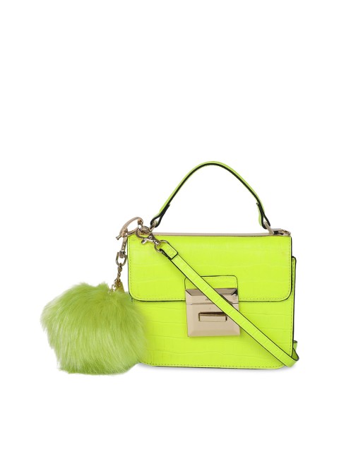 

ALDO Women Fluorescent Green Solid Messenger Bag