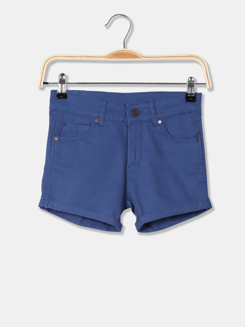 

Cherokee Girls Blue Solid Slim Fit Regular Shorts