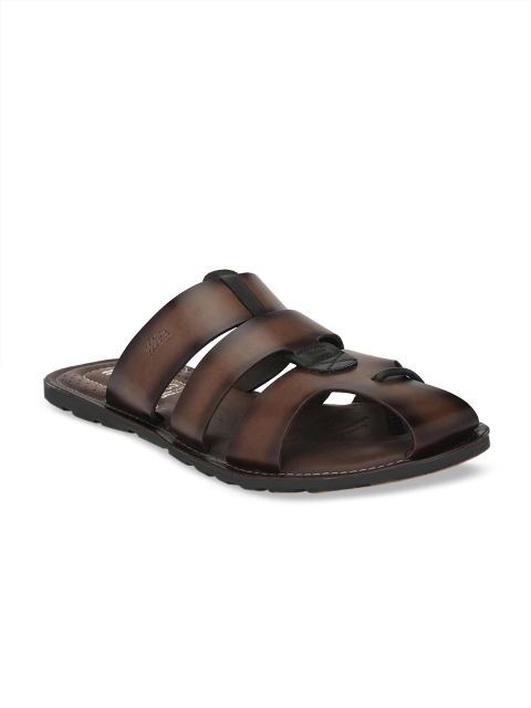 

Hitz Men Brown Leather Comfort Sandals