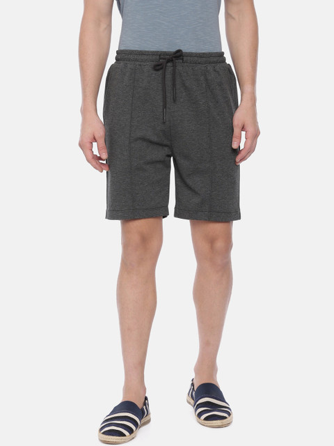 

Breakbounce Men Grey Solid Slim Fit Chino Shorts