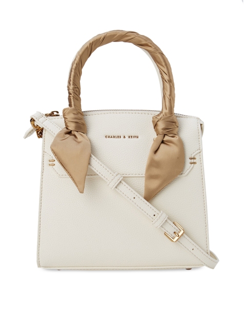 

CHARLES & KEITH White Solid Satchel