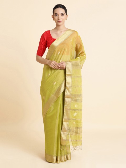 

Taneira Green Handwoven Maheshwari Sustainable Saree