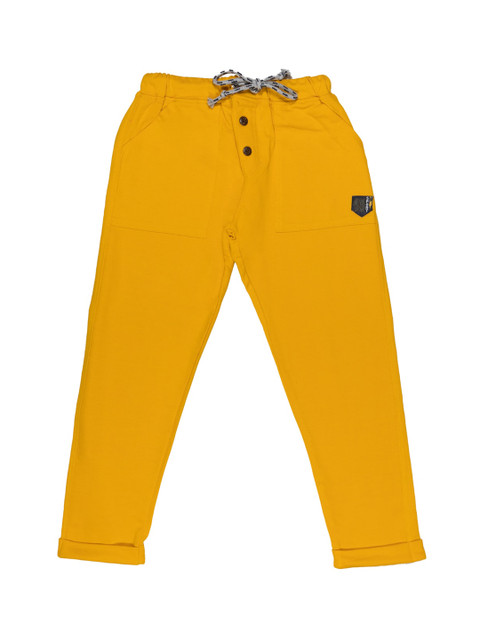 

Todd N Teen Boys Yellow Solid Straight-Fit Track Pants