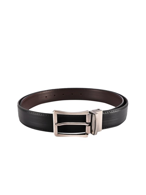 

BuckleUp Men Black & Brown Solid Reversible Belt