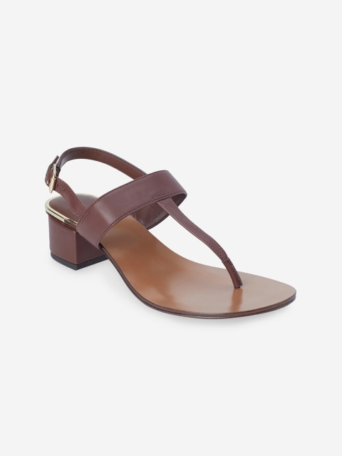 

CHARLES & KEITH Women Brown Solid Block Heels