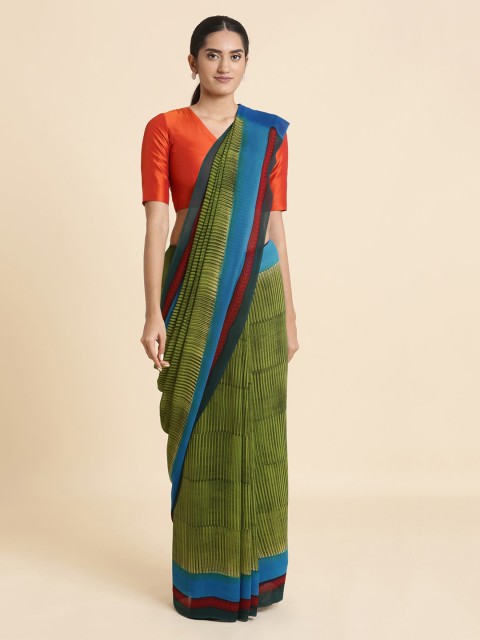 

Taneira Green Printed Pure Georgette Saree