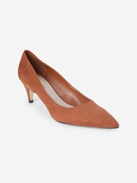 

CHARLES & KEITH Women Brown Solid Pumps
