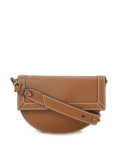 

CHARLES & KEITH Tan Brown Solid Sling Bag