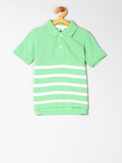 

GAP Boys Green Short Sleeve Striped Polo Shirt