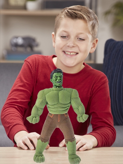 Dimpy Stuff Kids Green & Brown Superhero Hulk Stuffed Soft Plush Big Toy