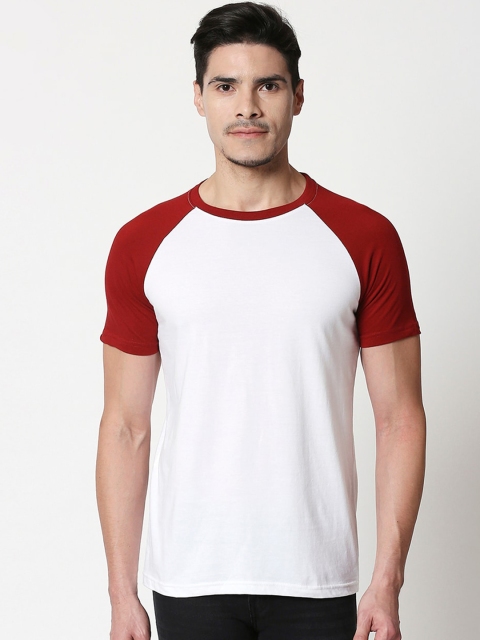 

Bewakoof Men White Solid Round Neck T-shirt