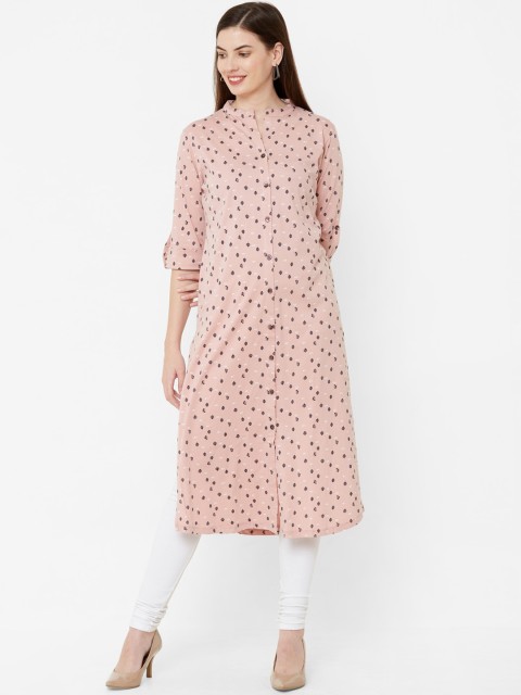 

Juliet Women Pink Printed A-Line Kurta