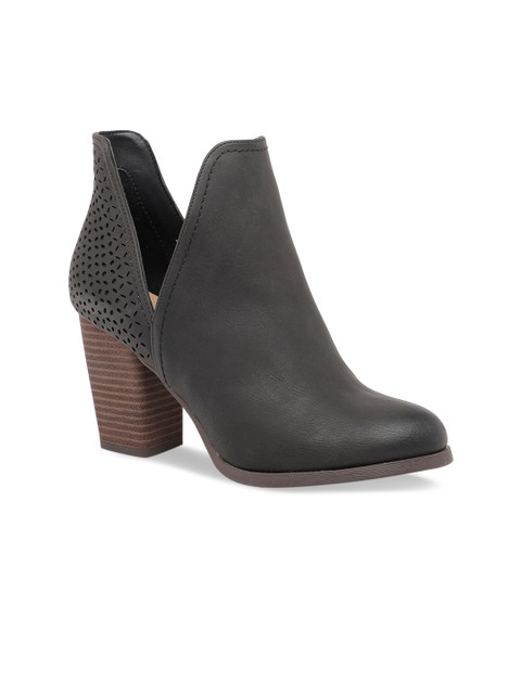 

MASCHA Women Black Heeled Boots