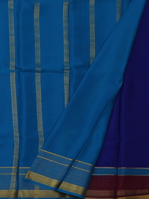 

Pothys Blue Pure Silk Striped Mysore Silk Saree