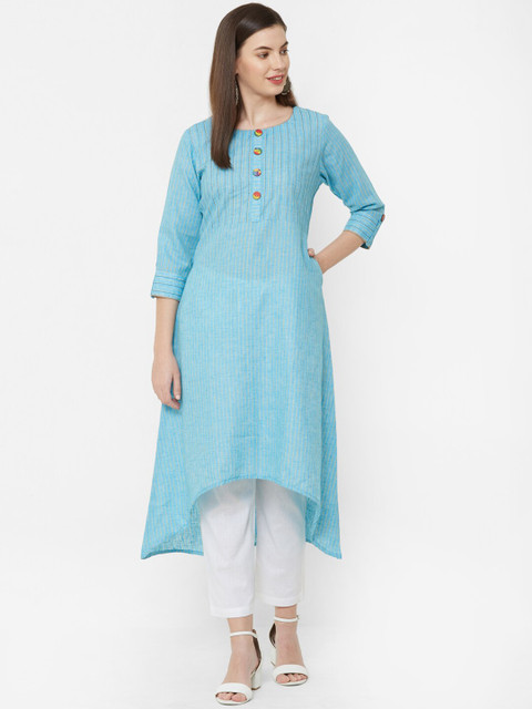 

Juliet Women Blue Solid A-Line Kurta