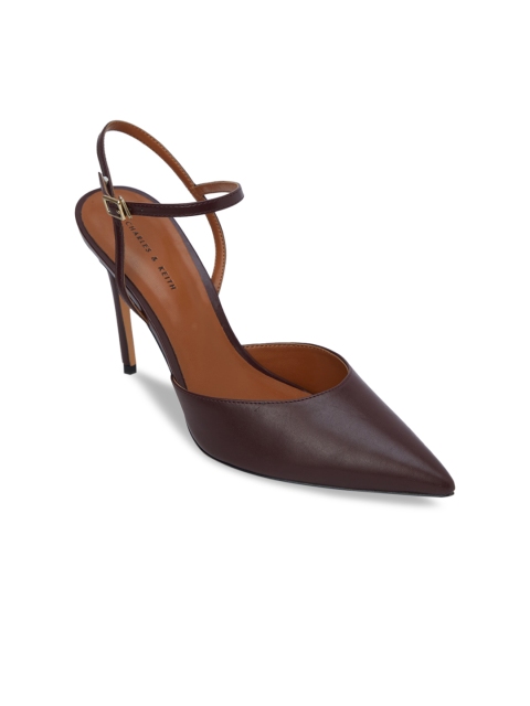

CHARLES & KEITH Women Brown Solid Slim Heels