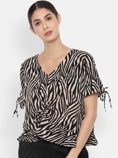 

Van Heusen Woman Women Beige Striped Top