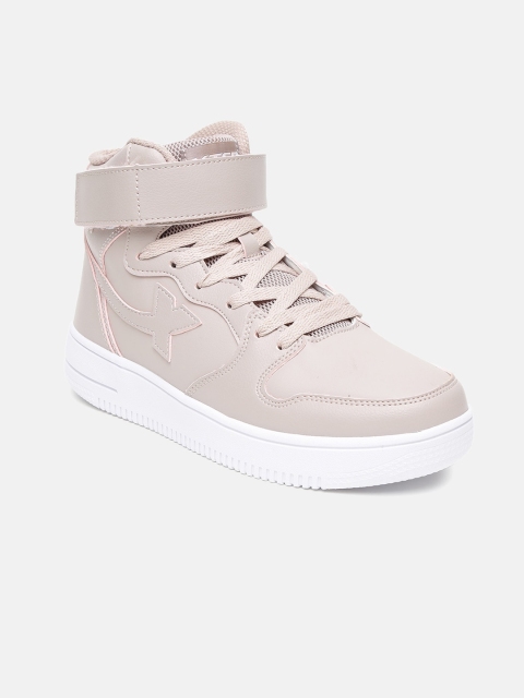 

Xtep Women Nude Solid Street Element High-Top Sneakers