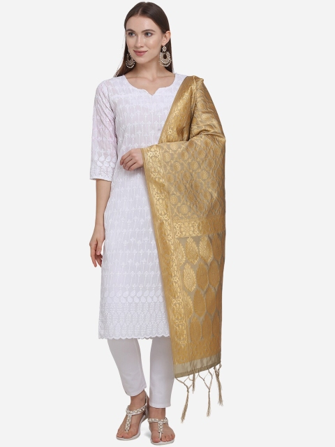 

SHEEYA Beige Woven Design Dupatta