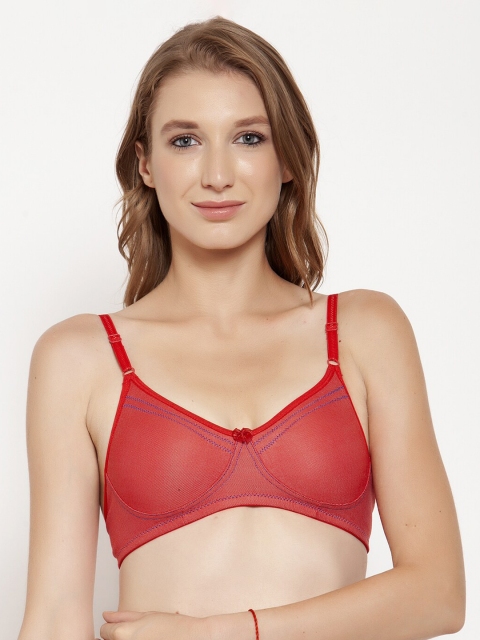 

Innocence Red Solid Non-Wired Non Padded Everyday Bra BBAPLIN90332_28B