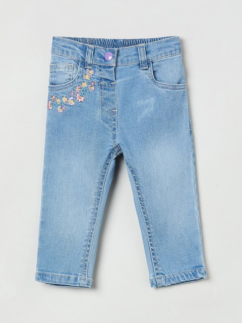 

max Girls Blue Regular Fit Mid-Rise Clean Look Stretchable Jeans