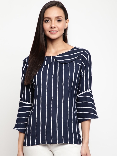 

Mayra Women Blue Striped Top