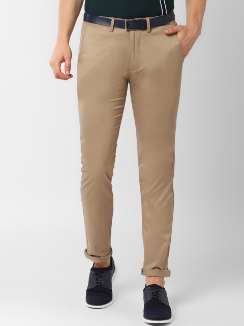 

Peter England Casuals Men Beige Slim Fit Solid Regular Trousers