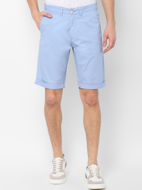 

Allen Solly Men Blue Solid Slim Fit Regular Shorts
