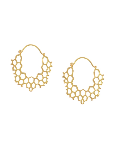 

INDYA Gold-Plated Geometric Hoop Earrings