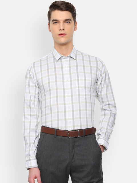 

Van Heusen Men White Slim Fit Checked Formal Shirt