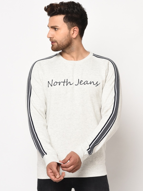 

98 Degree North Men Off-White Printed Sweatshirt