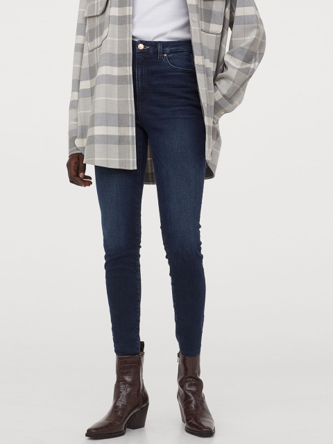 

H&M Women Navy Blue Embrace High Ankle Jeans