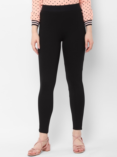 

Allen Solly Woman Women Black Slim Fit Solid Regular Trousers