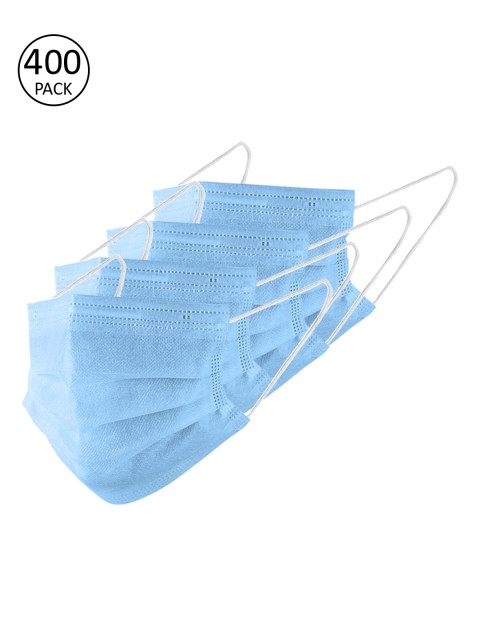 

LONDON FASHION hob Adults Pack Of 400 Blue 3-Layer Ultrasonic Disposable Surgical Masks